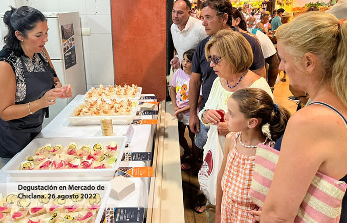 Degustación realizada en Mercado de Chiclana el 26 agosto 2022
